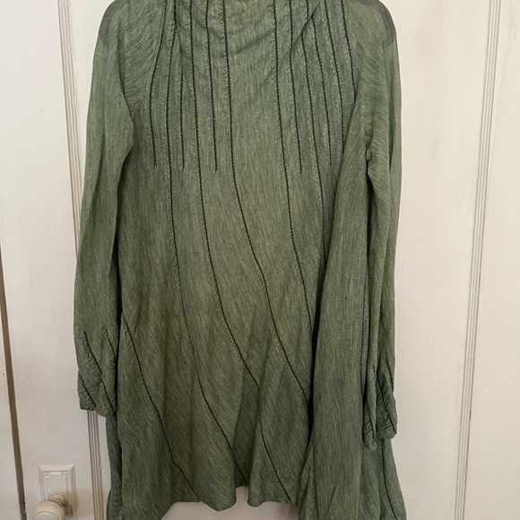 Anthropologie mint cardigan with stitching detail in L - Picture 6 of 9